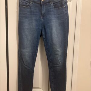 LOFT Women's Dark Blue Skinny Jeans
